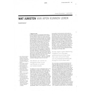 Wat juristen van apen kunnen leren Wat juristen van apen kunnen leren